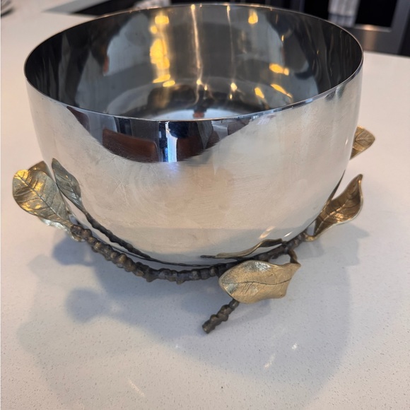 Silver and Gold Decorative Michael Aram Bowl - Picture 4 of 5